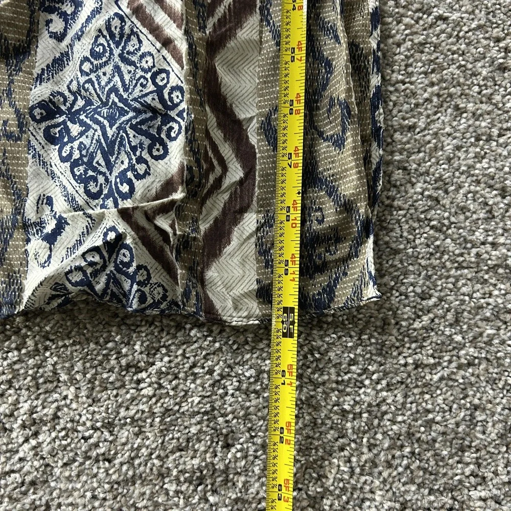 Akiko Lee Scarf Womens One Size Multicolor Silk Geometric Tribal Rectangle